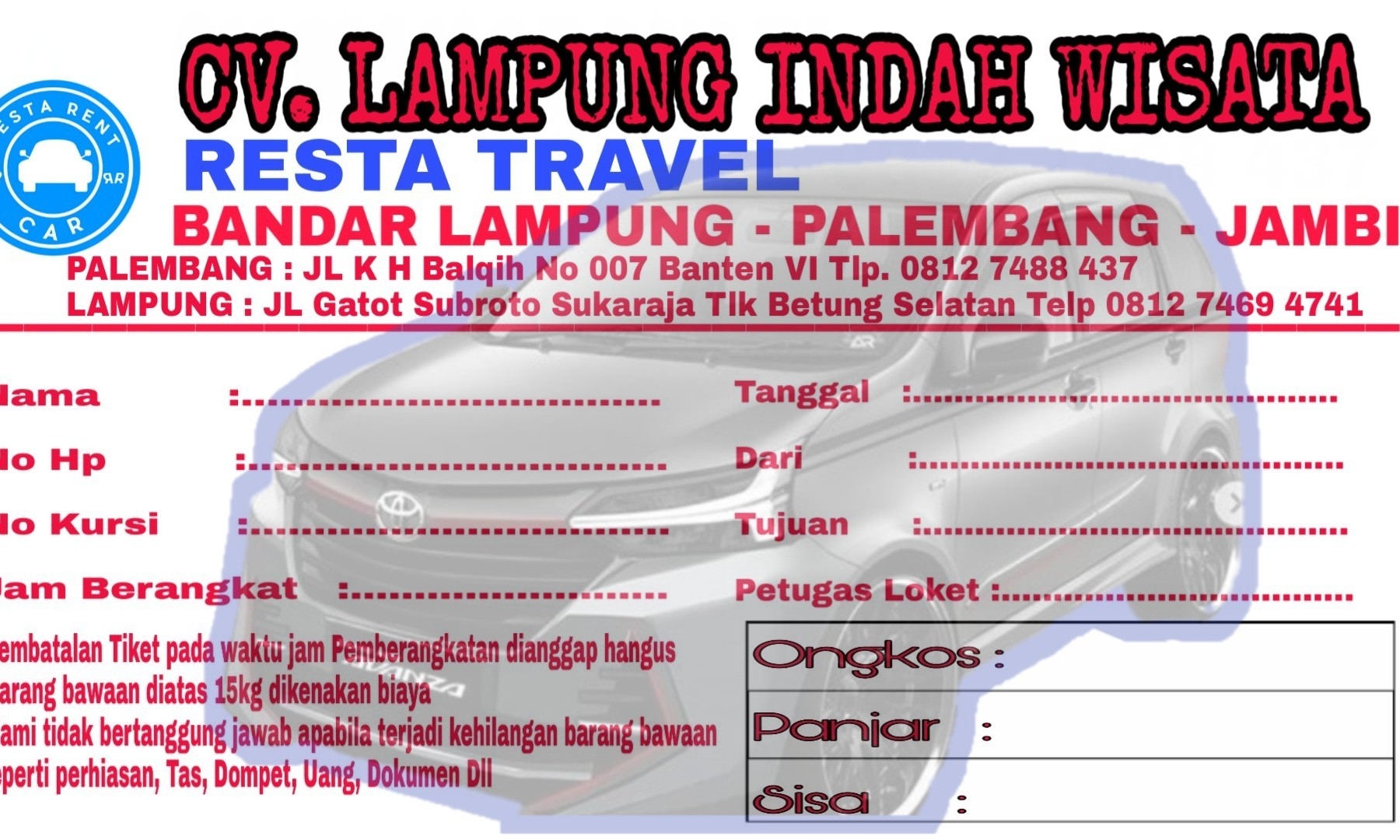 RESTA TRAVEL 0812-7488-437 4