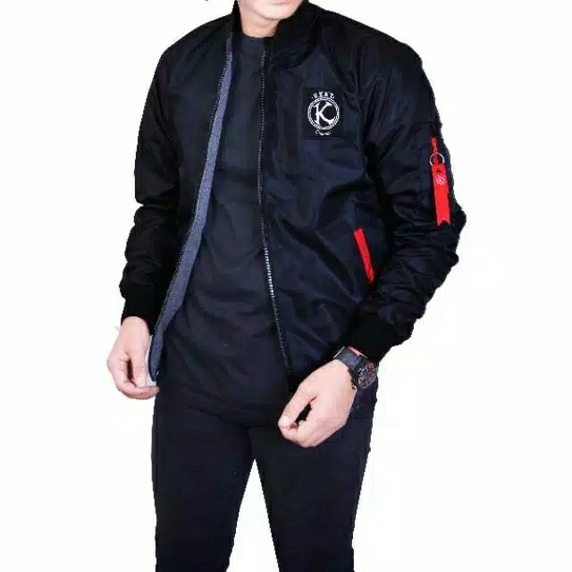  Jaket Bomber 2in1 KENT Black 2