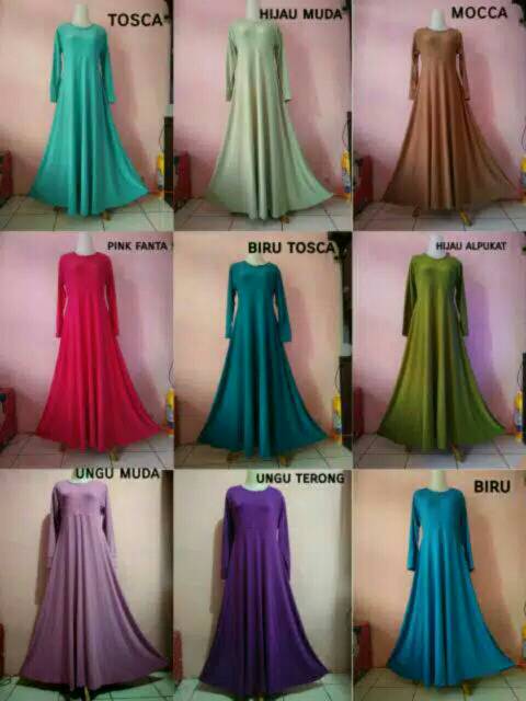Gamis jersey polos murah berkualitas 3