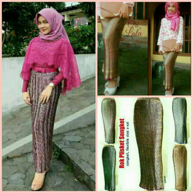 Rok plisket songket
