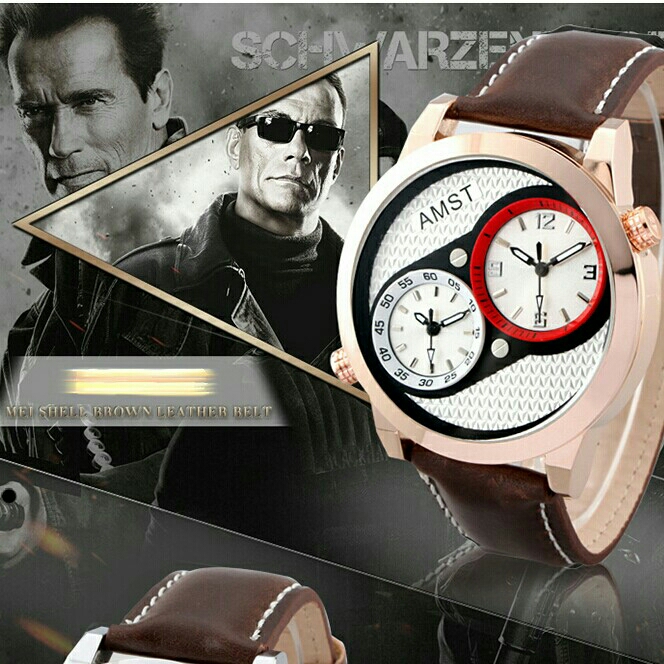 AMST Jam Tangan Analog Kulit Pria -  SZWS0RGDE D30 3