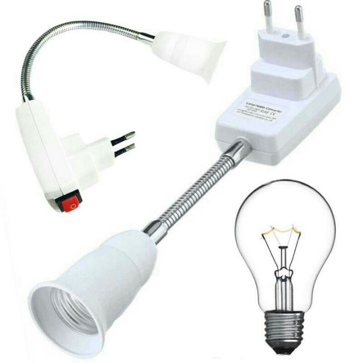 Adapter Ekstensi Lampu E27 EU Plug OMLL6JWHI D3  2