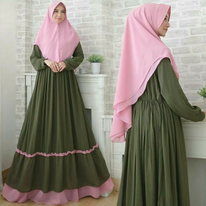 Afifa Gamis Set Syari Moscrepe 3