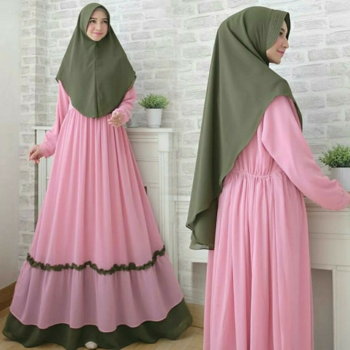 Afifa Gamis Set Syari Moscrepe 4