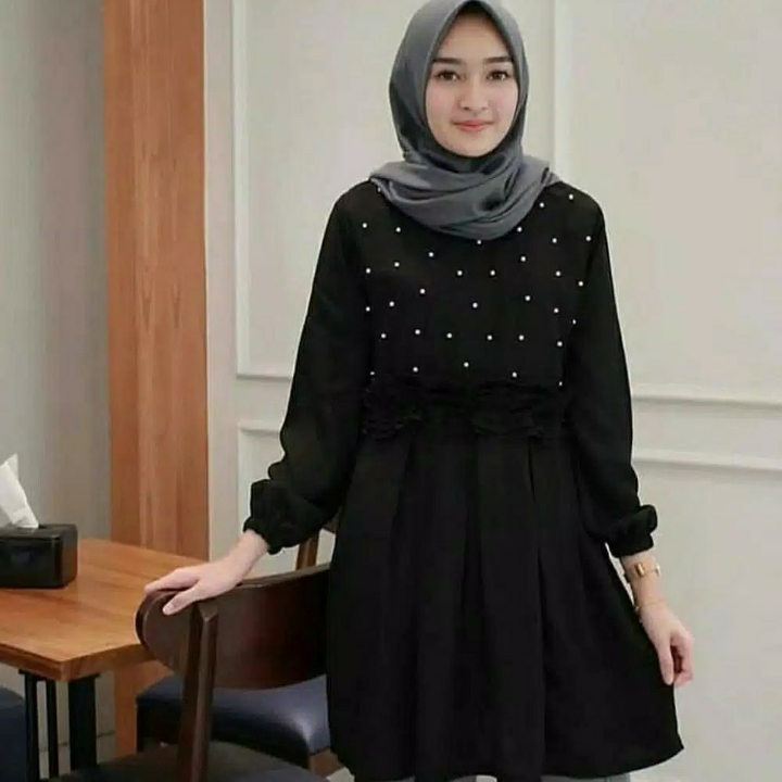 Alma TunikBlouse MuslimPeyet Mutiara 2