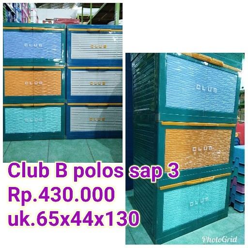 Almari Plastik Napoli-Naiba-Clup B Polos Sap 3 4