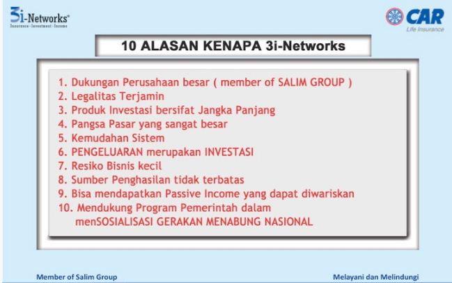 Apakah Anda sudah mendengar program  3i Networks yg sedang booming??  3