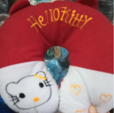 BANTAL LEHER HELLO KITTY BORDIR