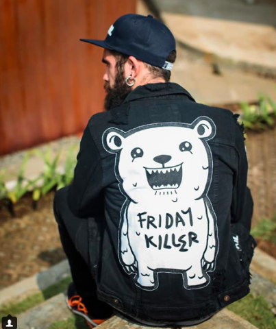 BOO! BLACK Trucker Jacket