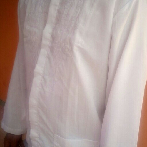Baju Koko Lengan Panjang Putih 2