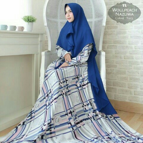 Baju Muslim Gamis Syari Wollpeach Nazuwa 3