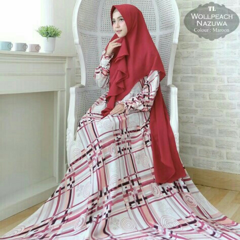 Baju Muslim Gamis Syari Wollpeach Nazuwa 4