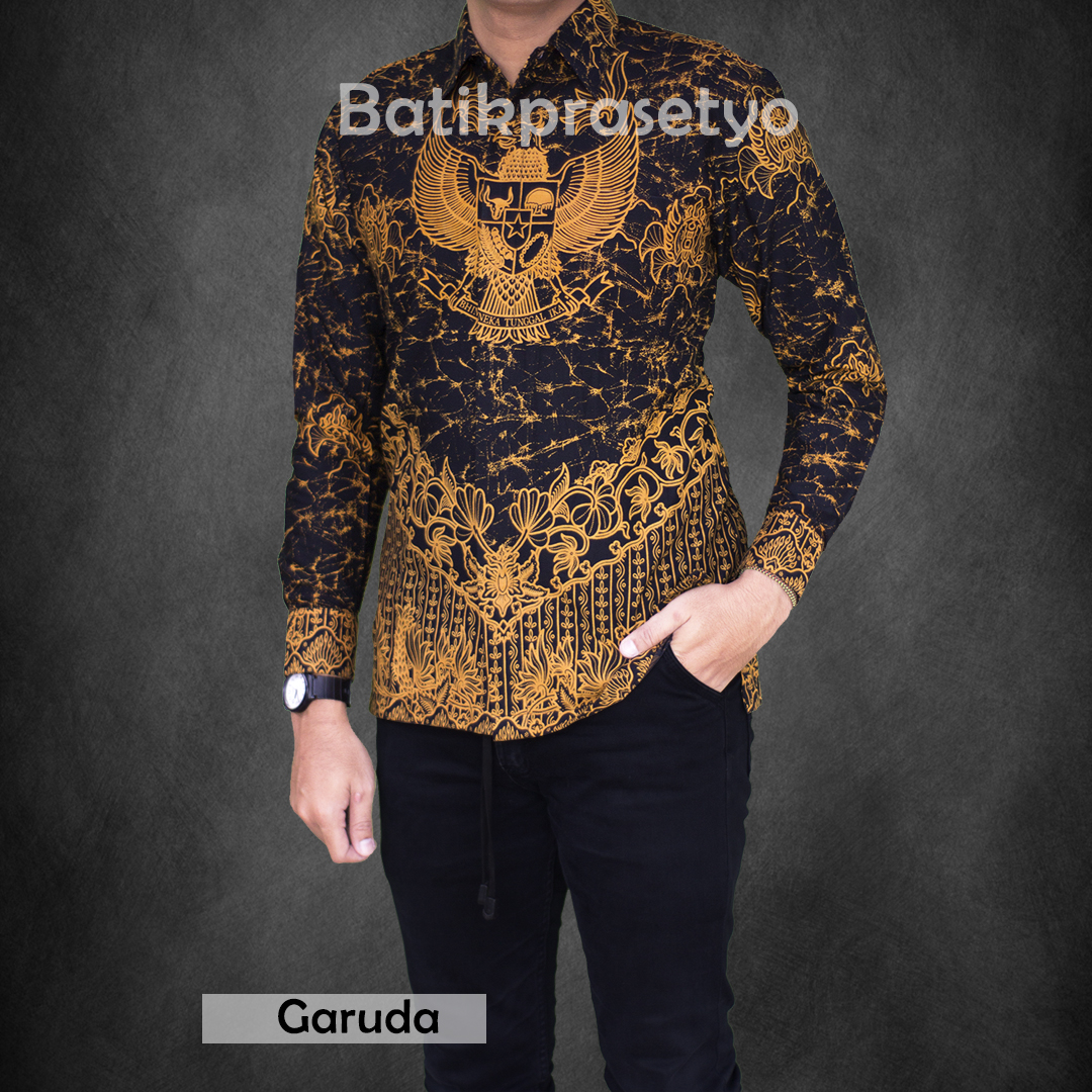Baju Batik Pria Lengan Panjang Motif Terbaru Kusuma 3