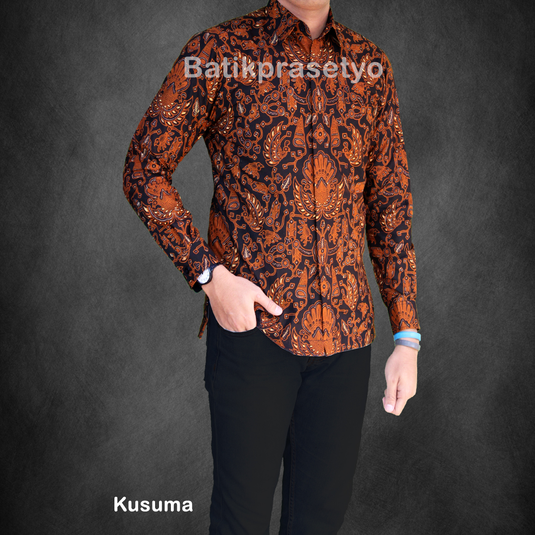Baju Batik Pria Lengan Panjang Motif Terbaru Kusuma 5