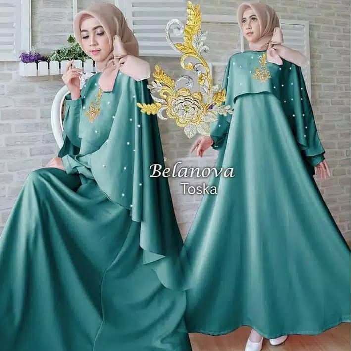 Belanova Gamis Maxi Mutiara Satin 2