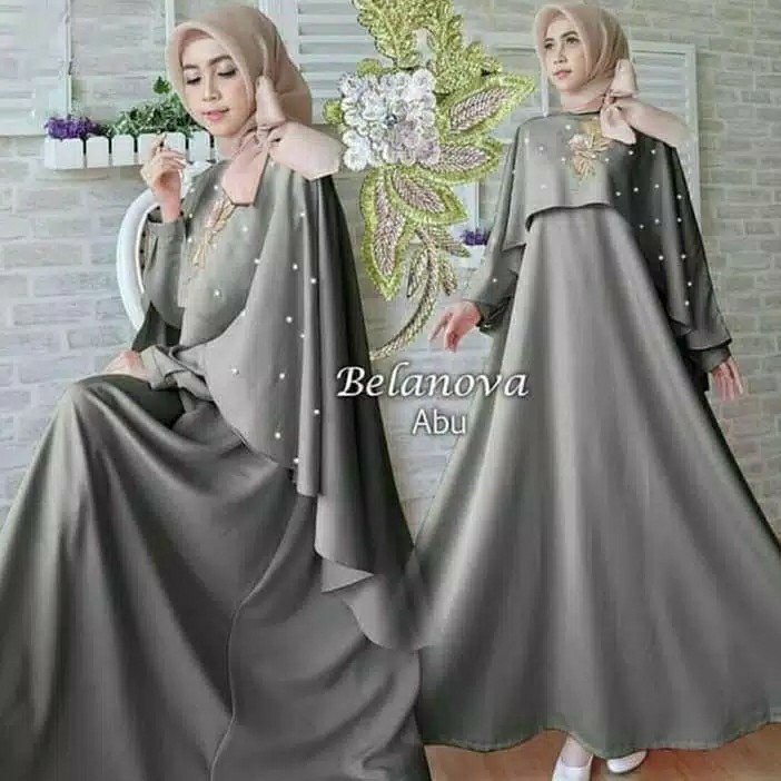 Belanova Gamis Maxi Mutiara Satin 3