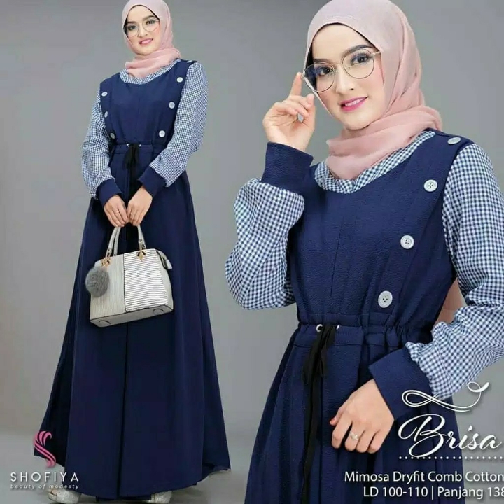 Brisa DressGamis UmrohBaju Maxi Kotak 2