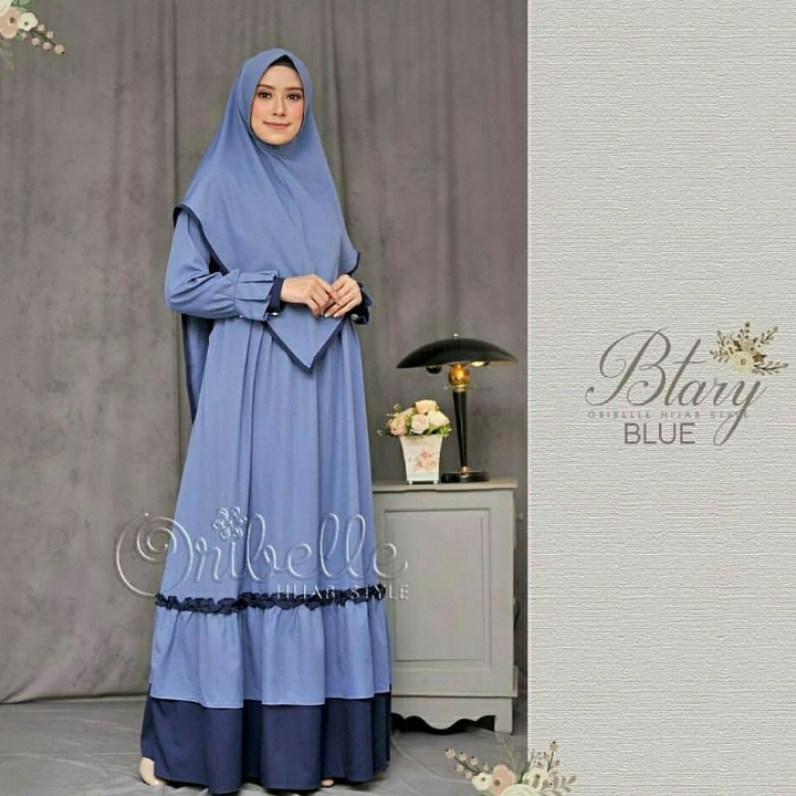 Btary Syari  Gamis Set Khimar  Baju Maxi Muslim 2