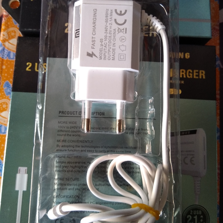 Charger 2 USB for Samsung Oppo Vivo Xiaomi 2