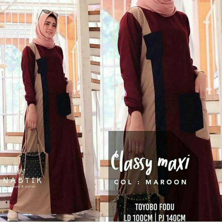 Classy Maxi  Gamis Remaja  Baju Muslim Wanita 3