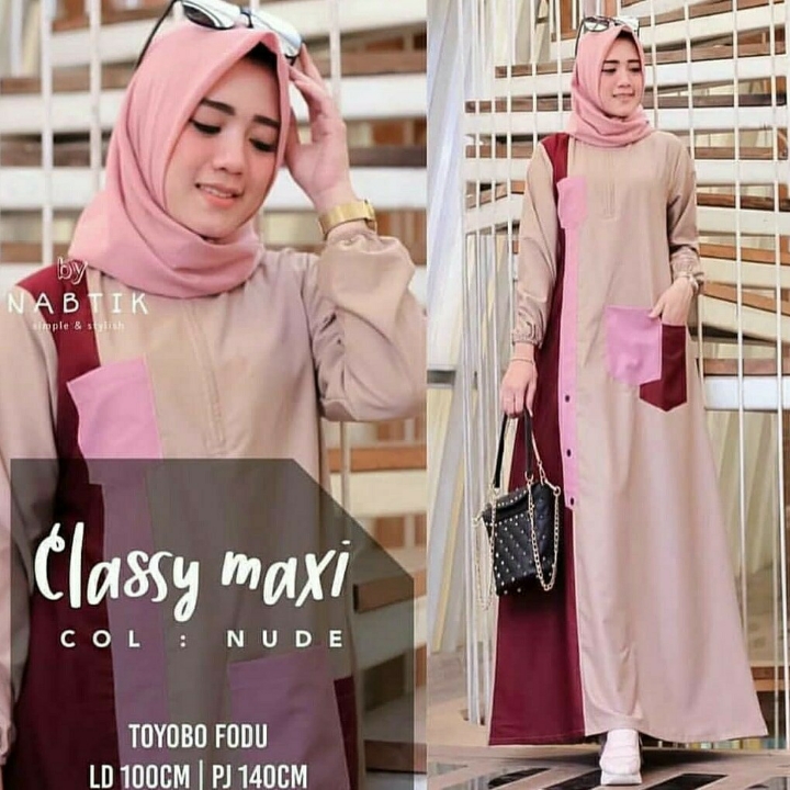 Classy Maxi  Gamis Remaja  Baju Muslim Wanita 4