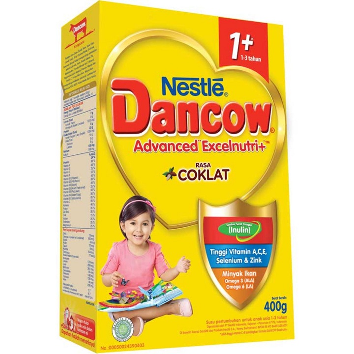 DANCOW 1+ COKLAT 400gr 3