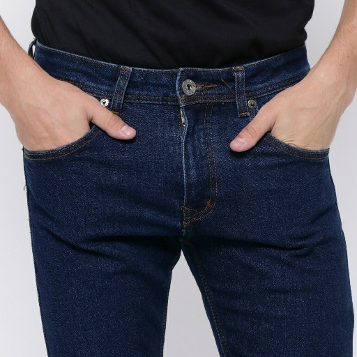 Edwin Celana Panjang Jeans Pria LA Medium Dark Blue Slimfit 4