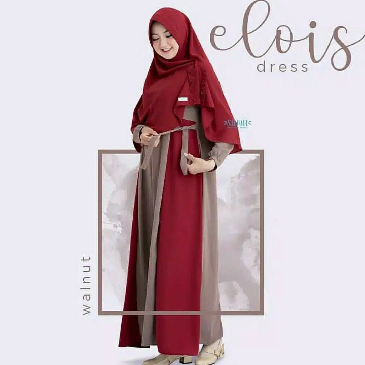 Elois Syari  Gamis Syari Exclusive  Dress Hijab Set Khimar 2