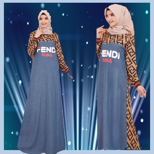 Gamis Jeans Allsize Id108 Panjang 138cm 2