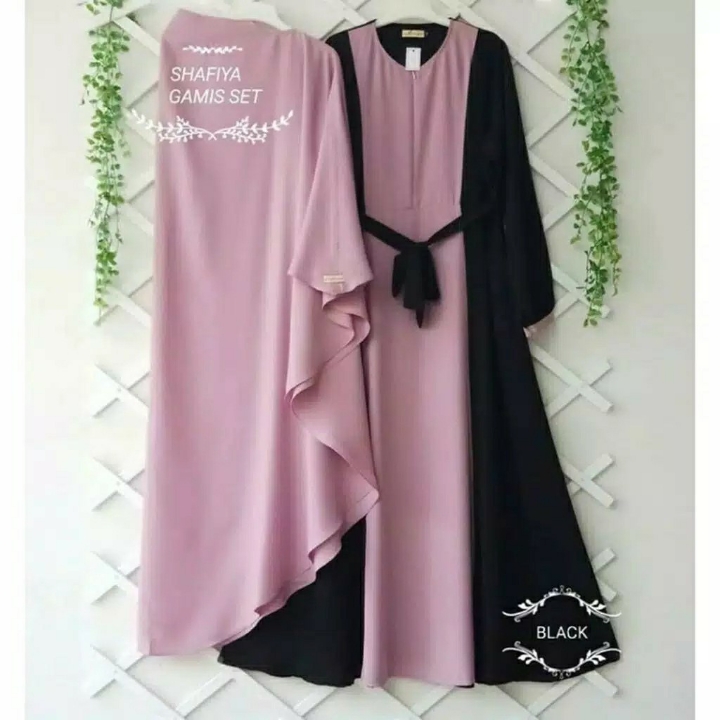 Gamis Modern Set Hijab - Shafiya Syari 3