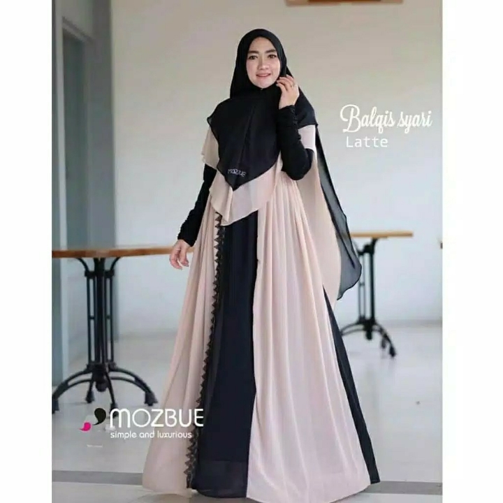 Gamis RENDA Balqis Syari Set TERMURAH  2