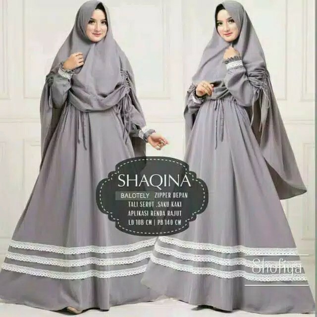 Gamis Set - Shaqina SyariProduk Dress  Khimar 2