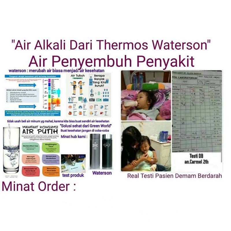 Green World Waterson - Termos Alkali Dengan Tourmaline Untuk Menghasil 3