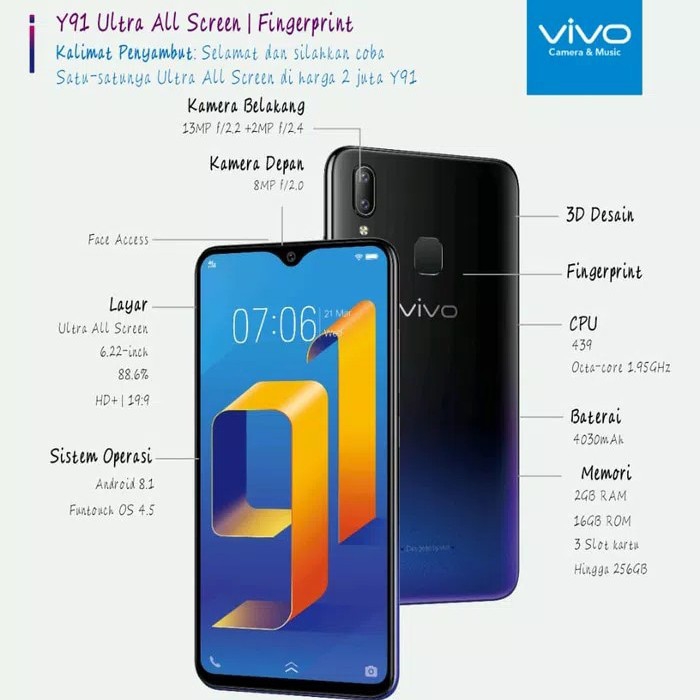 HP VIVO Y91 NEW 3