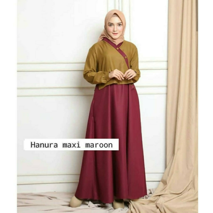 Hanura Maxi  Gamis Remaja  Dress Muslim Modern 2