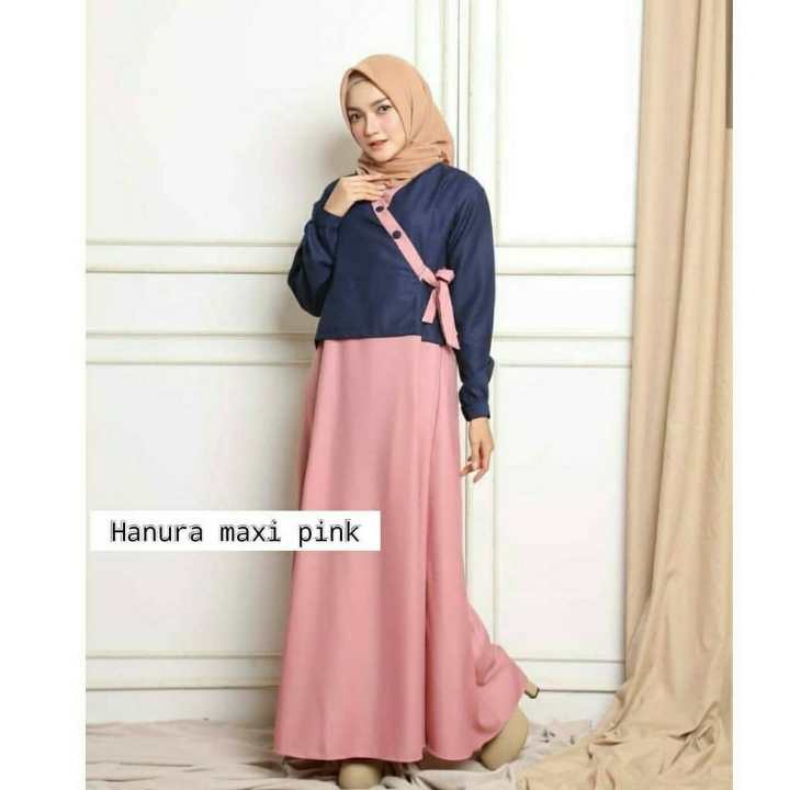 Hanura Maxi  Gamis Remaja  Dress Muslim Modern 3