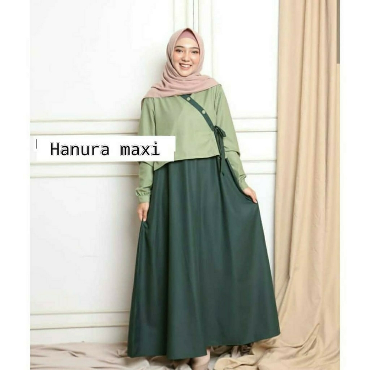 Hanura Maxi  Gamis Remaja  Dress Muslim Modern 4