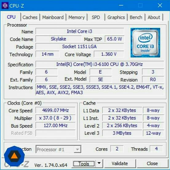 Intel C-i3 6100 3