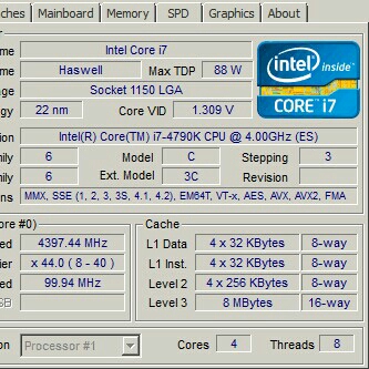 Intel C-i7 4790k  2