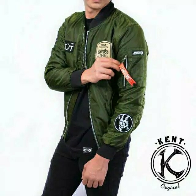 Jaket Bomber KENT RIDER GREEN 2