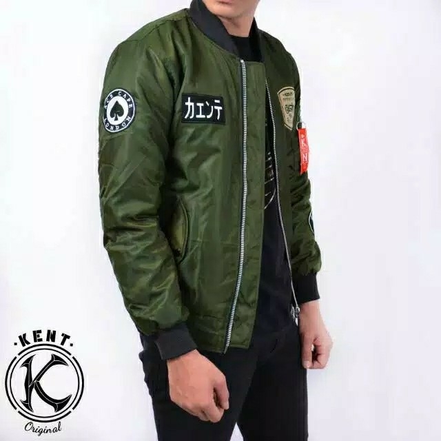 Jaket Bomber KENT RIDER GREEN 3