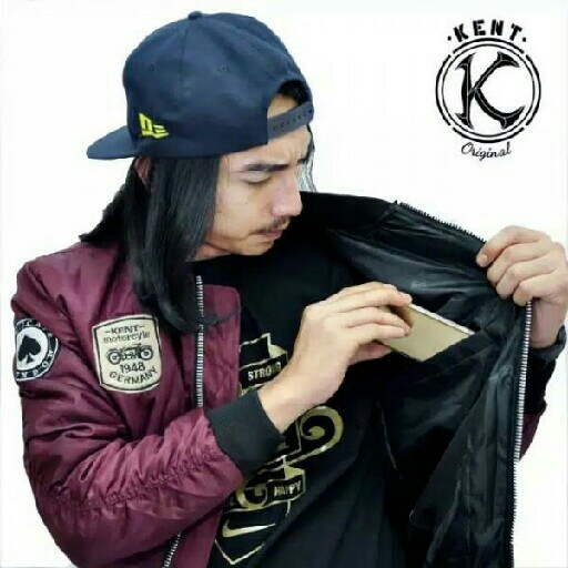 Jaket Bomber Original Kent Rider Maroon 3