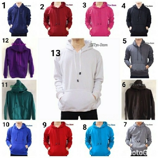 Jaket HOODIE Polos Unisex MURAH 2