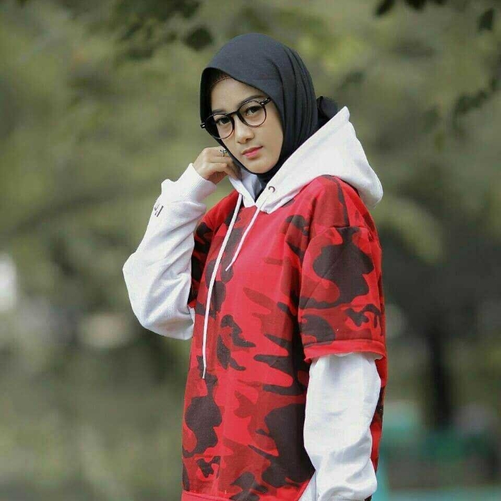 Jaket Hoodie Loreng Merah Pria Wanita - DRB 014 2