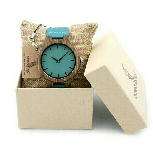 Jam Tangan Kayu Bobo Bird Blue 2