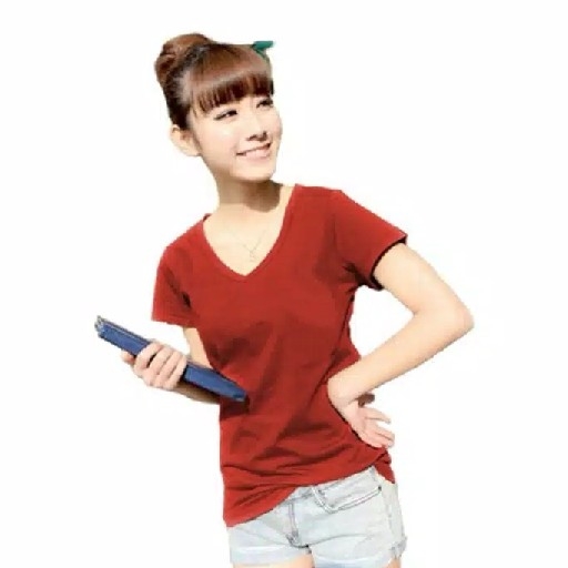 KAOS V NECK KAOS POLOS 3