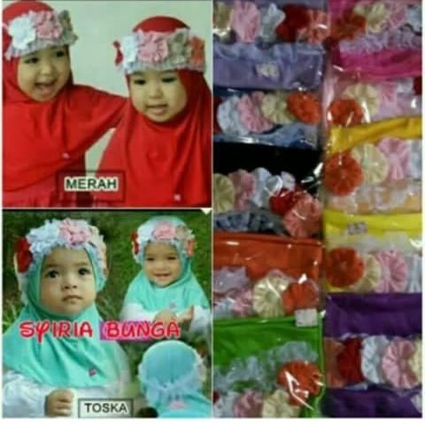 KERUDUNG ANAK MOTIF BUNGA 2