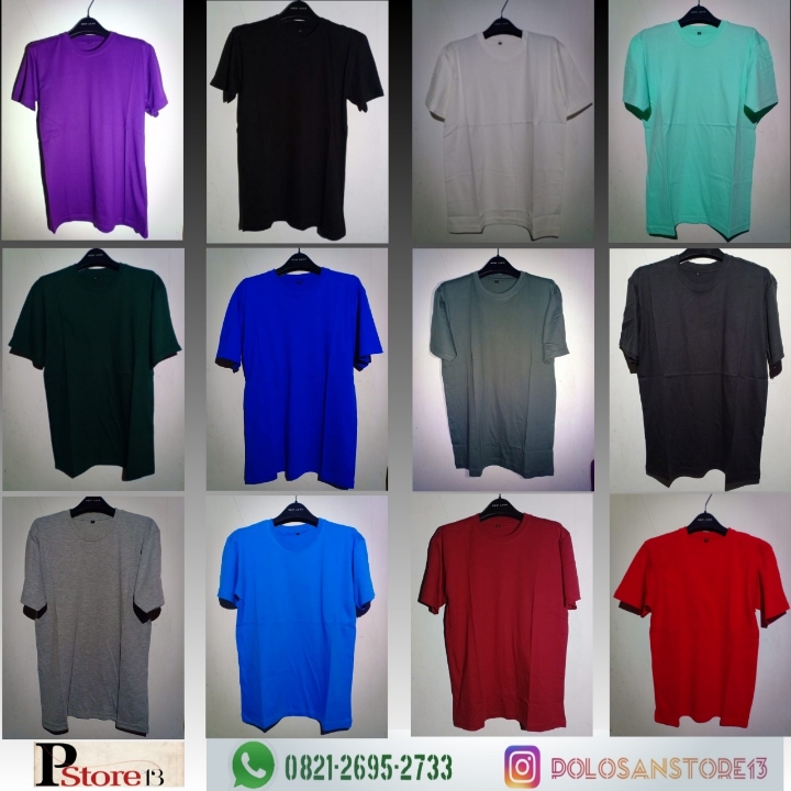 Kaos Polos Combed 30s Biru Benhur 2
