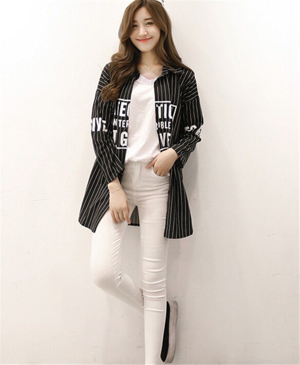 Kemeja Fashion wanita Korea Cute VINTAGE 2