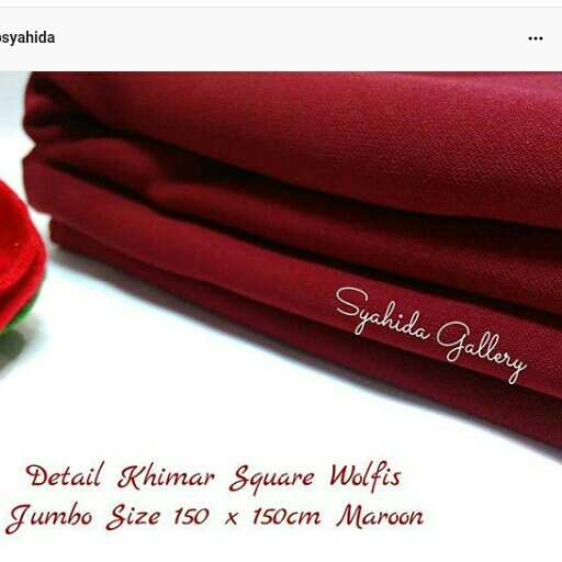 Khimar Wolfis Jumbo Maroon 2